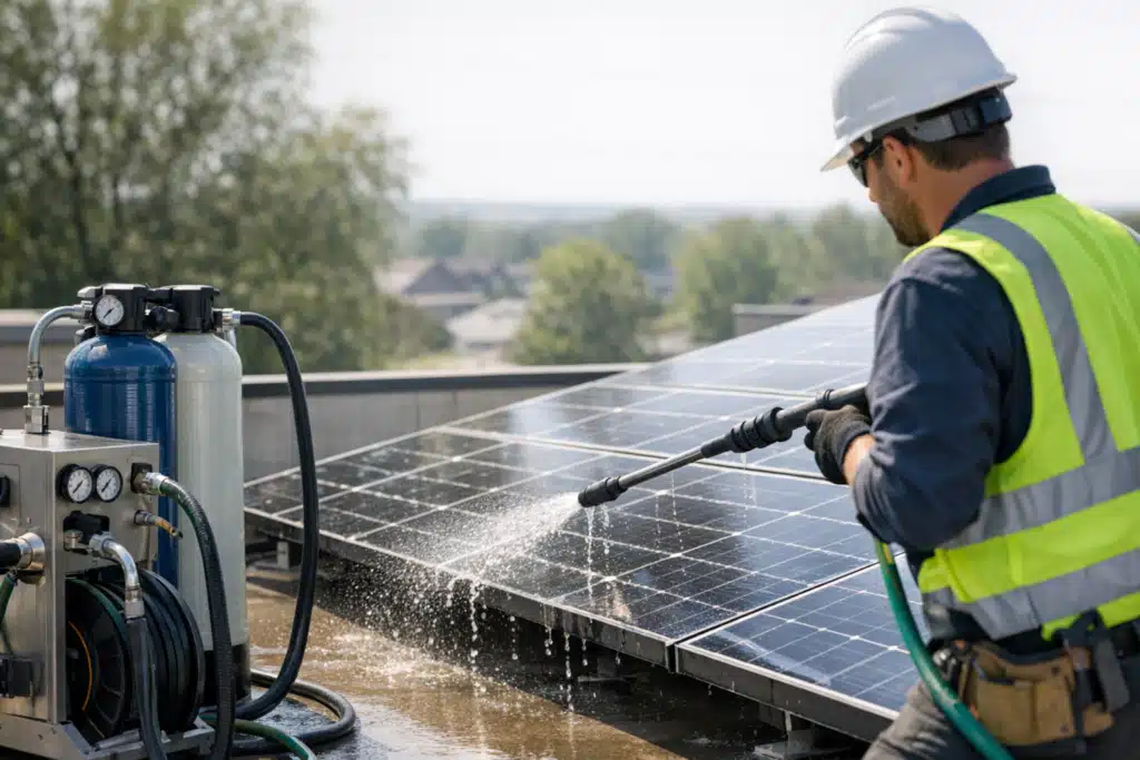 How Local Water Hardness Affects Solar Panel Cleaning - 2