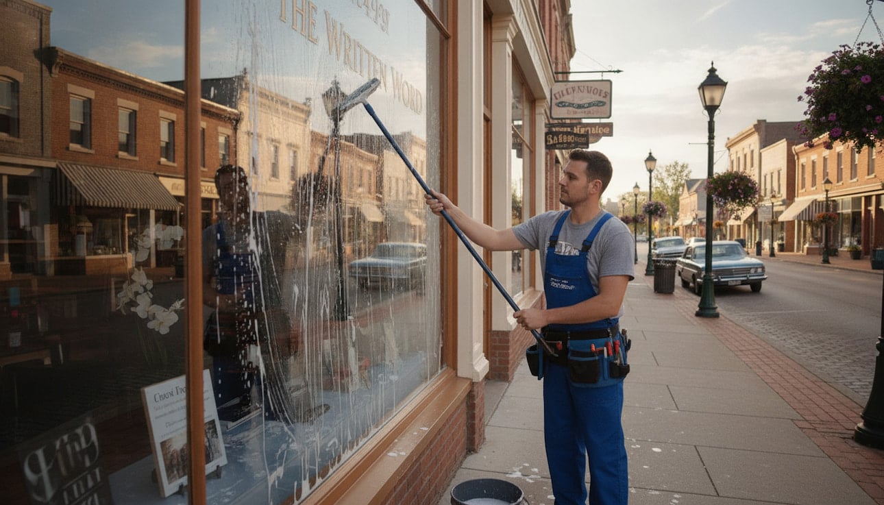 window-cleaning-englewood-image Storefront window cleaning on Broadway in Englewood