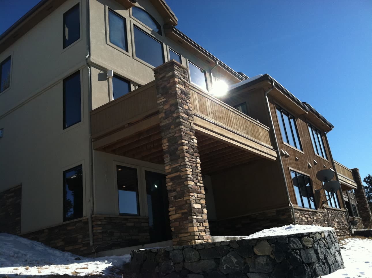 window-cleaning-southmoor-park Two-story home under mature pines in Southmoor Park, Denver